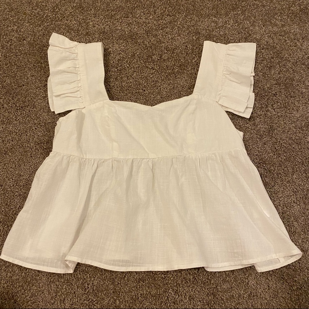 white flowy tank top